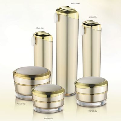 قیمت خوب ظرف های آرایشی آکریلیک مربع طلایی ظرف های بسته بندی آرایشی WDA1-50g-A 72.5*62mm آنلاین